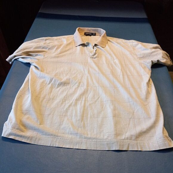 Nautica Men's Polo XL Cotton Short Sleeve Tan Two Button Shirt - Picture 1 of 8